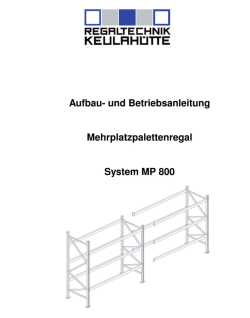 Montageanleitung Palettenregal MP 800