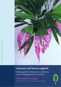 Interdisziplin&auml;re Fachtagung zum Thema Demenz - Haus