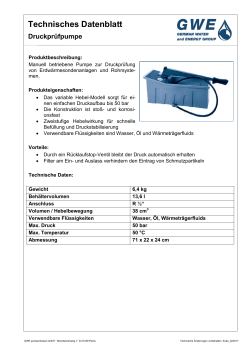Druckprüfpumpe - GWE pumpenboese GmbH