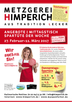 Wocheninfos Bensberg - Metzgerei Himperich