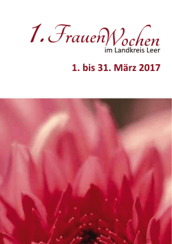 Broschüre “Frauenwoche 2017“