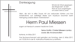 Herrn Paul Miessen