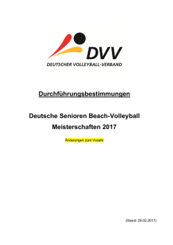 Durchf&uuml;hrungsbestimmungen Deutsche Senioren Beach
