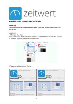 Installation der zeitwert