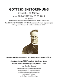 Gottesdienstordnung als