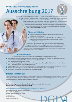 Ausschreibung 2017 - Deutsche Gesellschaft für Innere Medizin