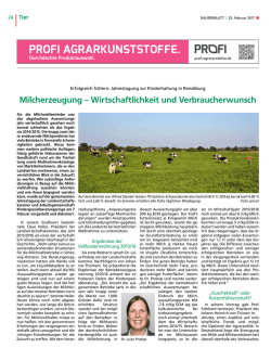 Jahrestagung zur Rinderhaltung in Rendsburg: Milcherzeugung