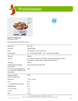 TK Retro Gemüse-Mix Basis VPE: Btl 2,5kg Hersteller: ARDO GmbH