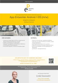 App-Entwickler Android / iOS (m/w)