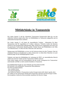 Mitfahrb&auml;nke in Taunusstein - Taunussteiner Energiewende