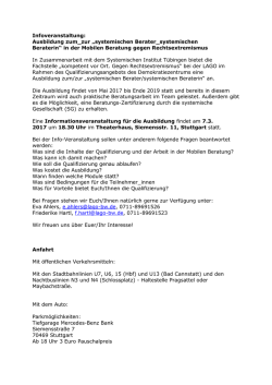 Infoveranstaltung - Demokratiezentrum Baden