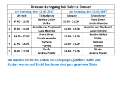 Dressur-Lehrgang bei Sabine Breuer