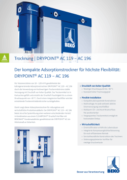 DRYPOINT&reg; AC 119 &ndash; AC - BEKO TECHNOLOGIES GmbH
