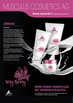 Editorial - Musculus Cosmetics AG