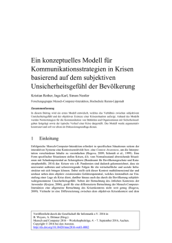 Ein konzeptuelles Modell f&uuml;r Kommunikationsstrategien in Krisen