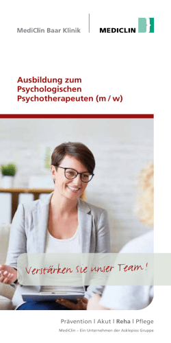Ausbildung zum Psychologischen Psychotherapeuten