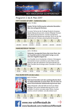 2. bis 8. M&auml;rz 2017 - Rex-Kino