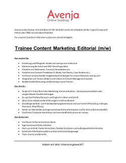 Trainee Content Marketing Editorial (m/w)