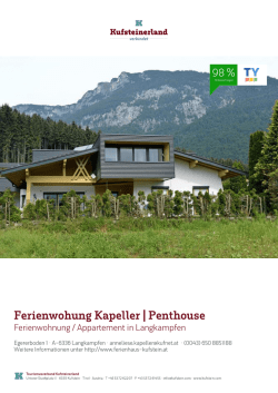 Ferienwohung Kapeller | Penthouse in Langkampfen