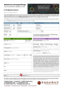 Hotelreservierungsanfrage