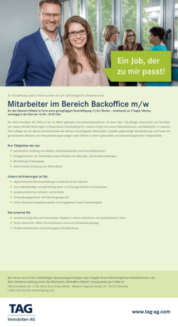 Ein Job, der zu mir passt!