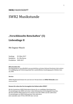 SWR2 Musikstunde