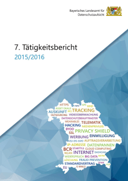 Tätigkeitsbericht für 2015/2016 - Das Bayerische Landesamt für