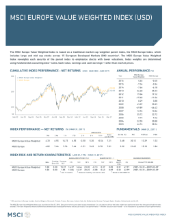 MSCI Europe Value Weighted Index