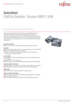 Datenblatt FUJITSU Zubehör Tastatur KBPC E USB