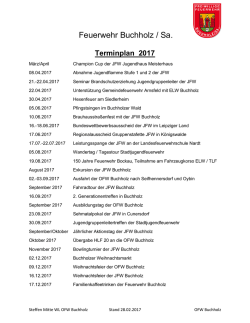 Terminplan - OFw Buchholz