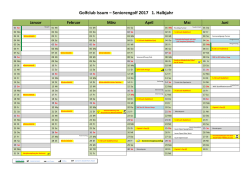 Kalender - Seniorengolf im Golfclub Issum