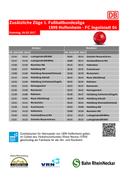 Zusätzliche Züge 1. Fußballbundesliga 1899