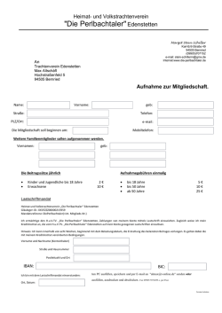 Heimat und Volks - Die Perlbachtaler