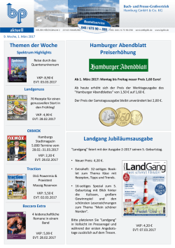 Landgang Jubiläumsausgabe Themen der Woche Hamburger