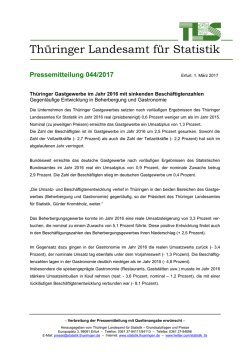 Pressemitteilung 044/2017 - Thüringer Landesamt für Statistik