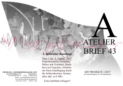 Der Atelierbrief - Kunstwerkstatt Steinbach