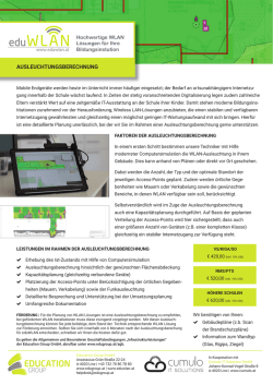 Informationen Ausleuchtungsplanung