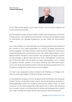 Rechtsanwalt Andreas Wattenberg