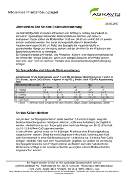 Infoservice Pflanzenbau Spargel