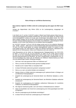 Drucksachen allgemein - Nieders&auml;chsischer Landtag