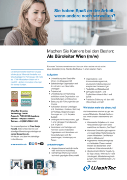 Als Büroleiter Wien (m/w)