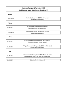 Termine Kreisjagdverband OPR e.V. - Ostprignitz