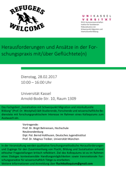 Herausforderungen und Ans&auml;tze in der For