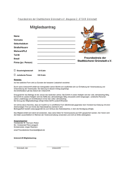 Mitgliedsantrag - Stadt Grünstadt