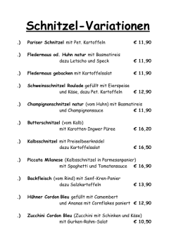 Schnitzel-Variationen
