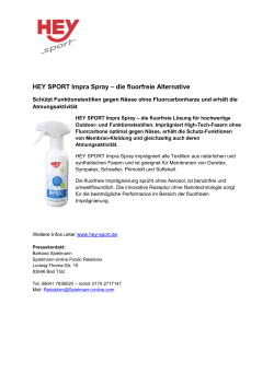 HEY SPORT Impra Spray – die fluorfreie Alternative