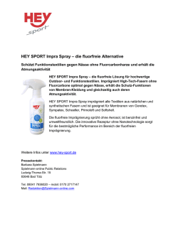 HEY SPORT Impra Spray &ndash; die fluorfreie Alternative