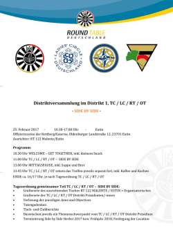 Distriktversammlung im Distrikt 1, TC / LC / RT / OT