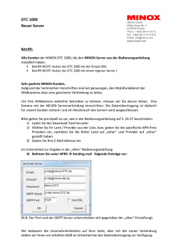 DTC 1000 Neuer Server