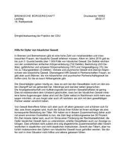 Dringlichkeitsantrag der Fraktion der CDU